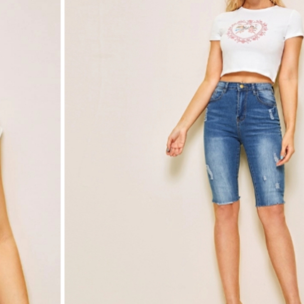 crop top angle tee